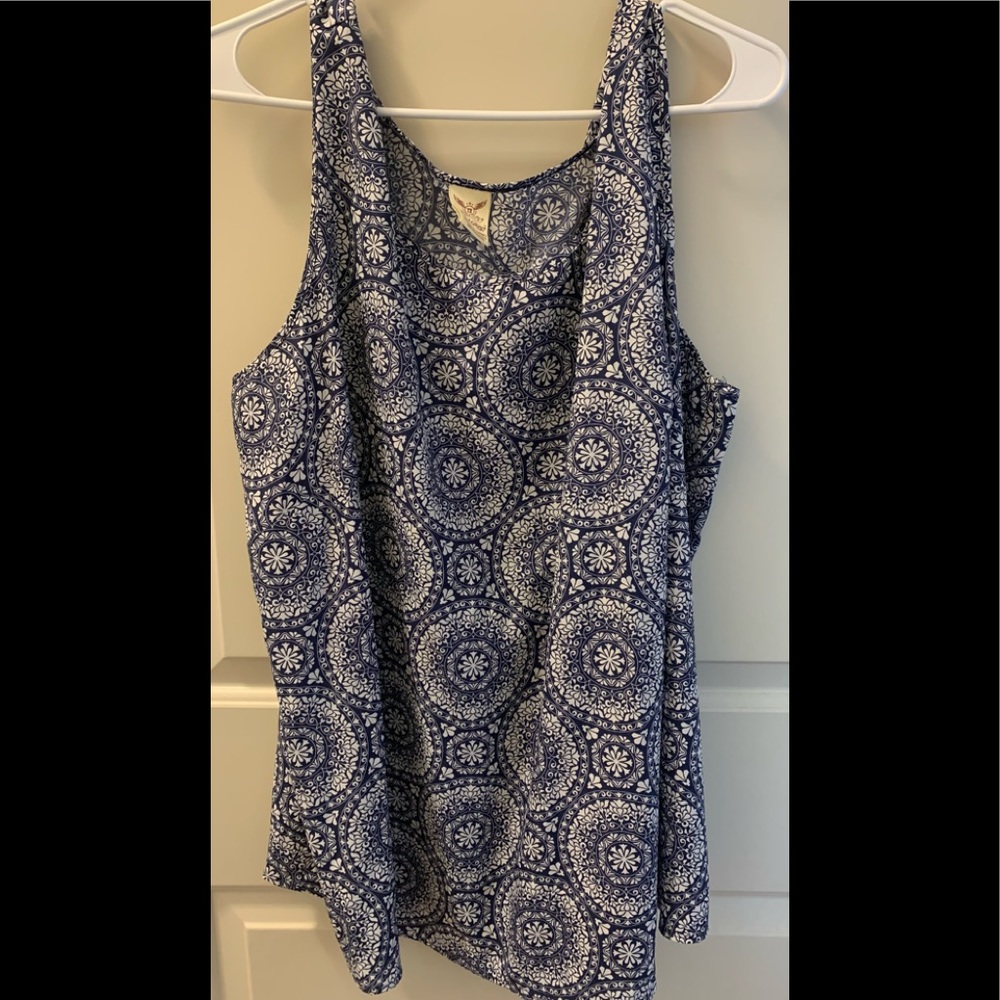 Navy & White Faded Glory tank 3X